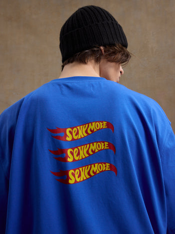 Unlimited Mote - Flame Wheel S/S Tee - Blue