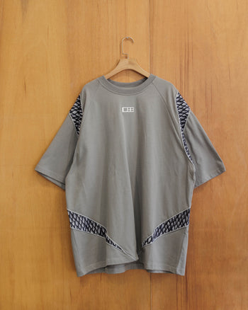 Double Back x TNT - Dragon Sacle T-Shirt Oversized - Silvermist Grey