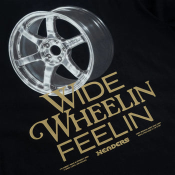 Headers - Wide Wheels Tee - Carbon Black
