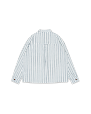 HdPc Breezy Stripe Shirt - Coral Blue/White
