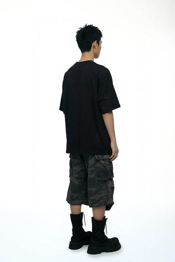 Double Back - Car Paint Scratch T-Shirt Oversized - Black
