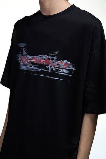 Double Back - Car Paint Scratch T-Shirt Oversized - Black