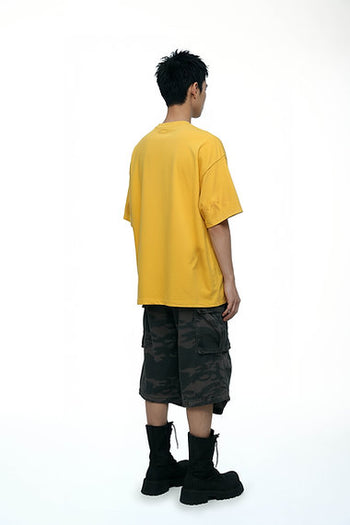Double Back - Car Paint Scratch T-Shirt Oversized - Yellow