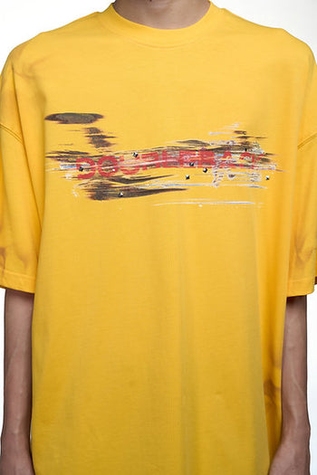 Double Back - Car Paint Scratch T-Shirt Oversized - Yellow