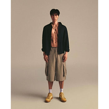 ABBBrand - Cargo Short Pants Baggy Short - Beige