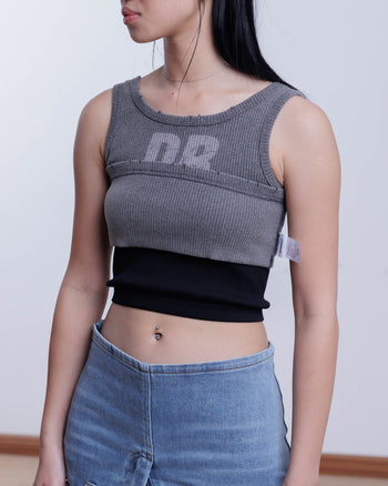 Double Back Fold Up Crop Top