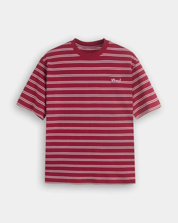 FTMD. Textured Striped Tee - Red