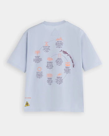 FTMD. Non-Liner Time Tee - Ice Blue