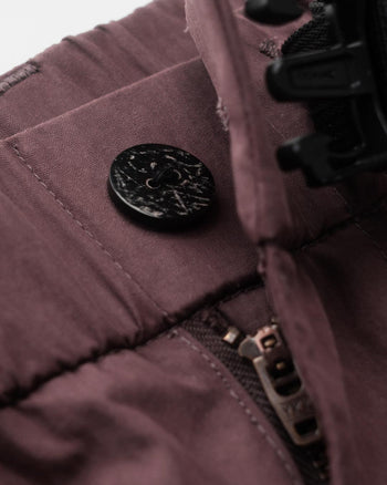 FTMD. Drawstring Pocket Over Pants - Ash Maroon