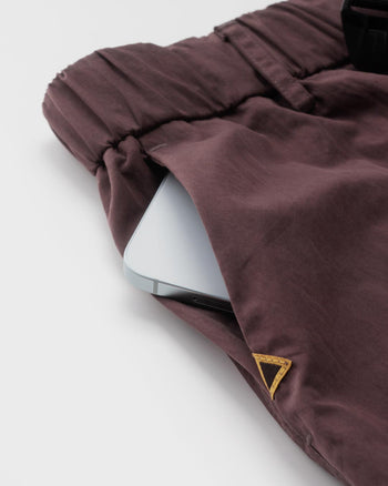FTMD. Drawstring Pocket Over Pants - Ash Maroon
