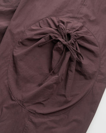 FTMD. Drawstring Pocket Over Pants - Ash Maroon