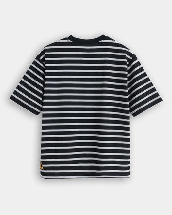 FTMD. Textured Striped Tee - Black