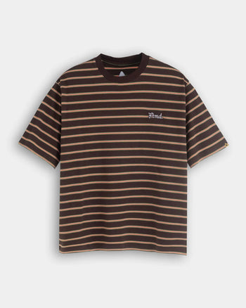 FTMD. Textured Striped Tee - Brown