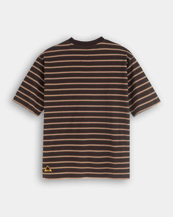 FTMD. Textured Striped Tee - Brown