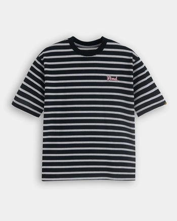 FTMD. Textured Striped Tee - Black