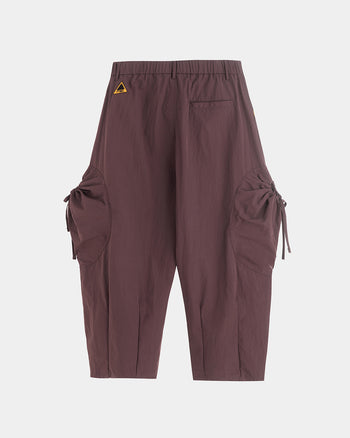 FTMD. Drawstring Pocket Over Pants - Ash Maroon