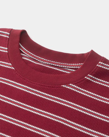 FTMD. Textured Striped Tee - Red