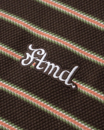 FTMD. Textured Striped Tee - Brown