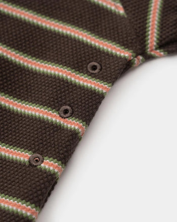 FTMD. Textured Striped Tee - Brown