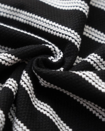 FTMD. Textured Striped Tee - Black