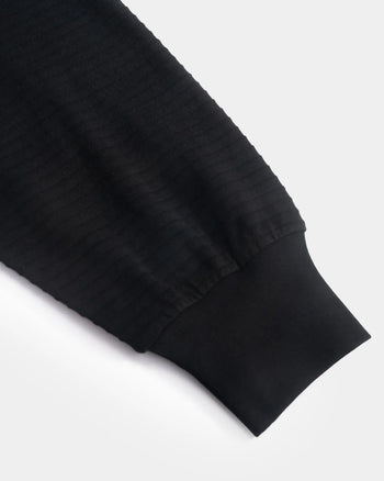 FTMD.Textured Striped L/S Tee - Black