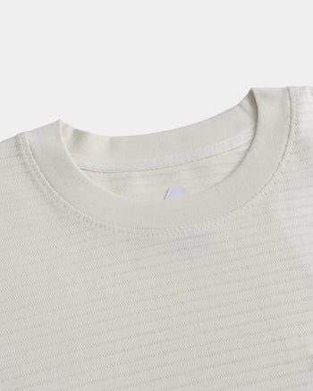 FTMD.Textured Striped L/S Tee - Cream