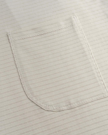 FTMD.Textured Striped L/S Tee - Cream