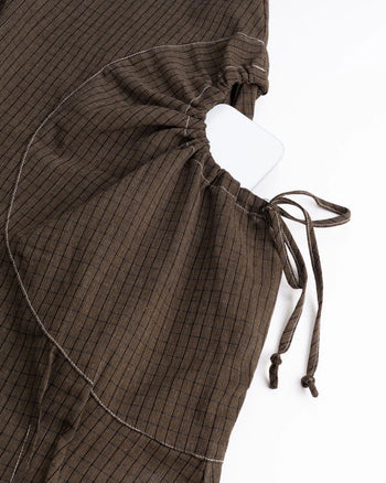 FTMD. Drawstring Pocket Skirt - Brown