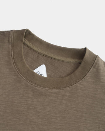 FTMD. Mind Over Noise Slub Tee - Olive Brown