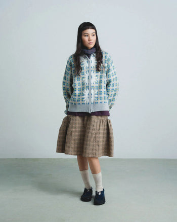 FTMD. Everwarm Knitted Jacket - Cream Blue