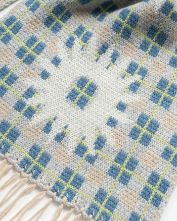 FTMD. Everwarm Knitted Scarf - Cream Blue