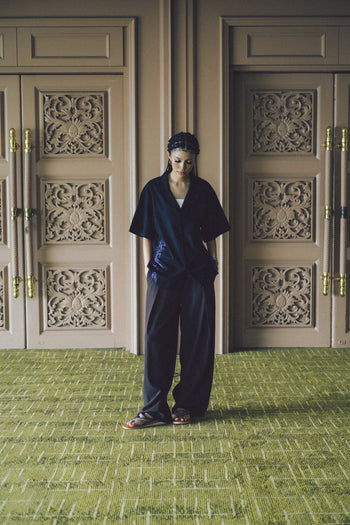 Anything Holiday - Lavender Drift Shirt - Black