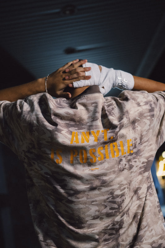 Anything JB - Desert Camo Boxy Logo Tee