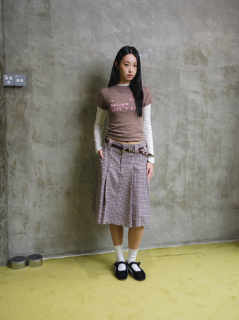 Melancholy - Girlhood Baby Tee - Brown