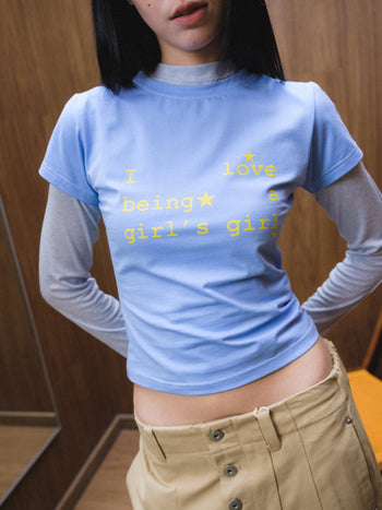 Melancholy - Girlhood Baby Tee - Blue