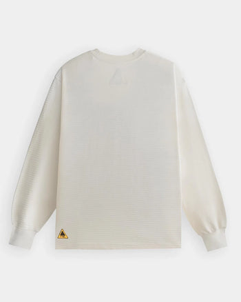 FTMD.Textured Striped L/S Tee - Cream