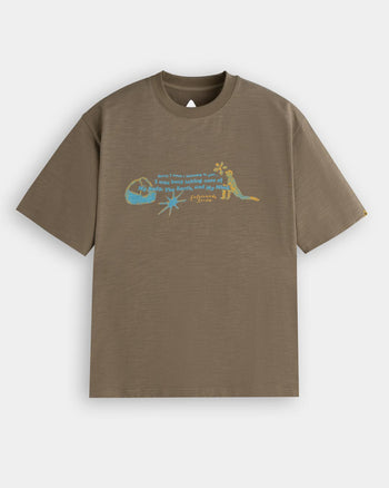 FTMD. Mind Over Noise Slub Tee - Olive Brown