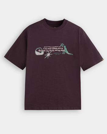 FTMD. Mind Over Noise Slub Tee - Dark Purple