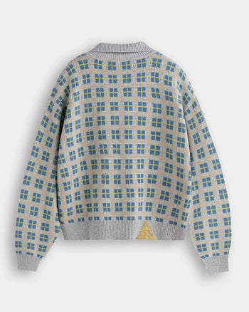 FTMD. Everwarm Knitted Jacket - Cream Blue