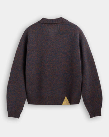 FTMD. Everwarm Knitted Jacket - Brown Blue