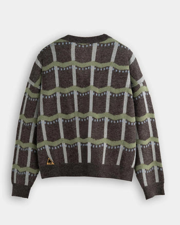 FTMD. Solitude Mohair Cardigan - Brown Green
