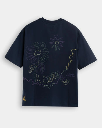 FTMD. Gardening Notes Heavyweight Tee - Navy