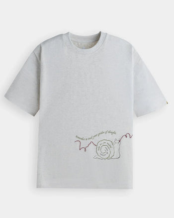 FTMD. Gardening Notes Heavyweight Tee - Melange Grey
