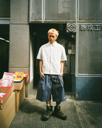 Against Lab - Nylon Ripstop Money Shorts - Navy