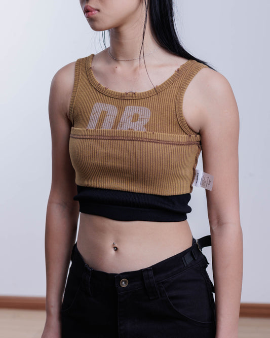 Double Back Fold Up Crop Top