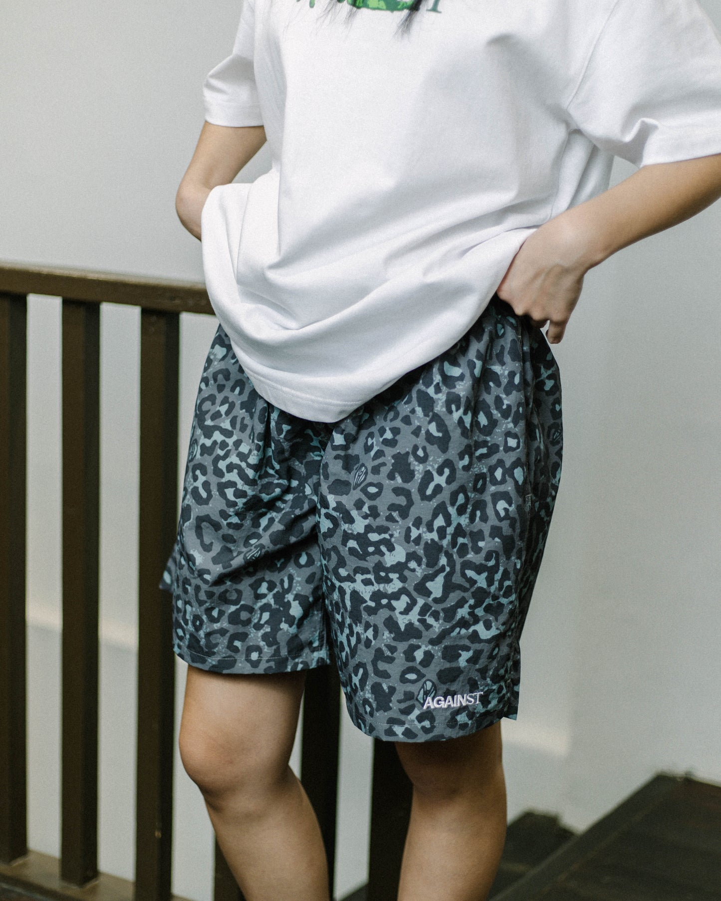 Against Lab - Leopard Water Shorts