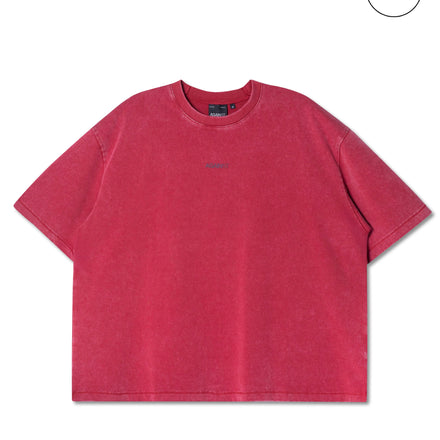 Against Lab - Single Stitch Washed Cropped Tee - Red