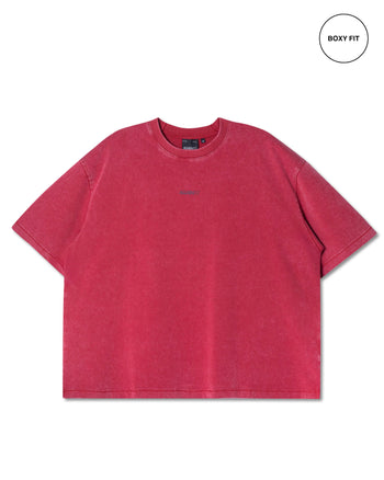 Against Lab - Single Stitch Washed Cropped Tee - Red