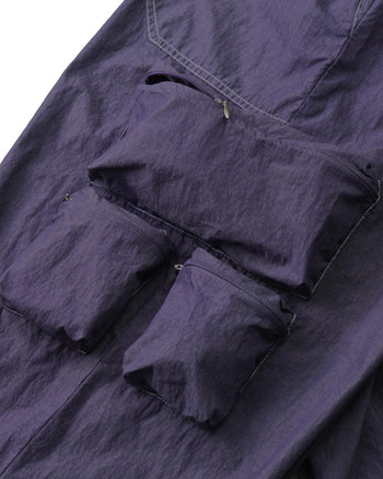 FTMD . Pigment Dyed Cargo Over Pants - Dark Purple