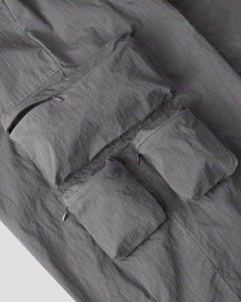 FTMD . Pigment Dyed Cargo Over Pants - Grey